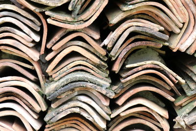 Full frame shot of roof tiles