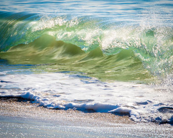 Waves rushing towards shore