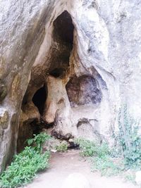 Rock formation in cave