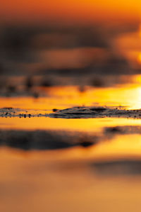 Close-up of orange sky during sunset