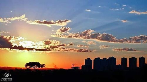 Scenic view of landscape against sky during sunset