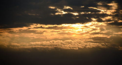 Clouds in sky at sunset