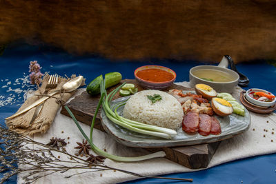 Food on table