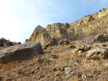 Rock formations against sky