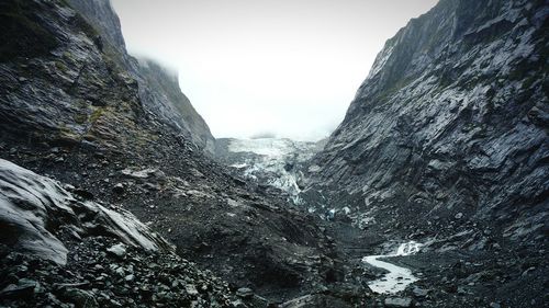 Scenic view of rocky mountains