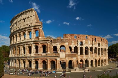 Colosseum against blue sky