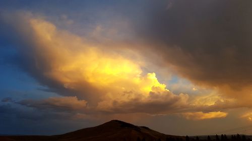 Low angle view of dramatic sky