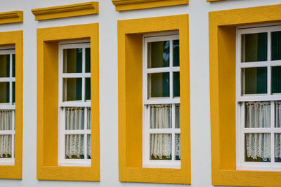 Full frame shot of yellow building