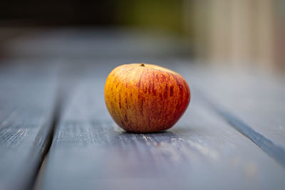 Close-up of apple on table