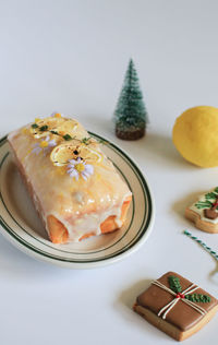 Close-up of food on table