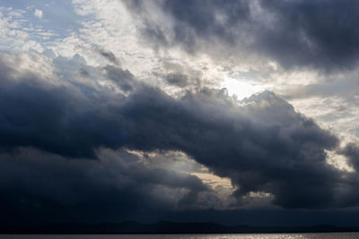 Low angle view of storm clouds in sky