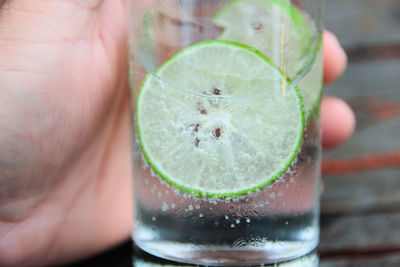 Close-up of drink in glass