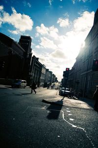 City street with buildings in background