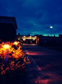 Illuminated built structure at night