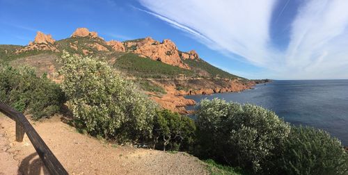 Panoramic view of sea against sky