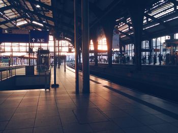 People at railroad station platform