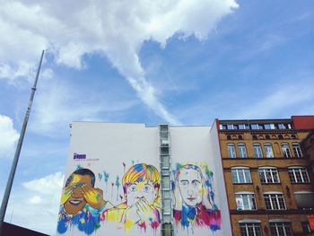 Low angle view of built structure against sky