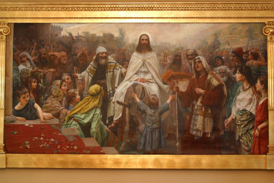 Group of people in temple