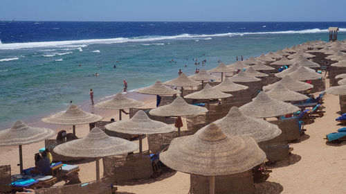 High angle view of beach