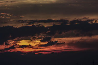 Cloudy sky at sunset