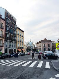 City street with buildings in background