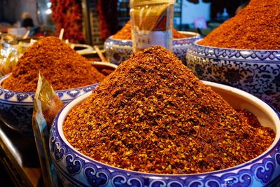 Close-up of food for sale at market stall