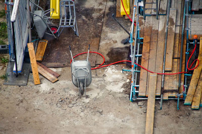 People working at construction site