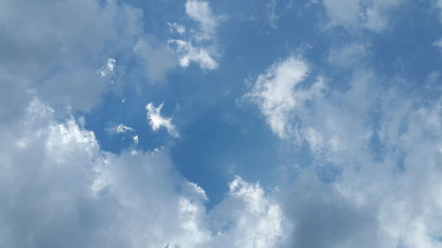 Low angle view of clouds in sky