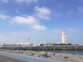 Building against cloudy sky