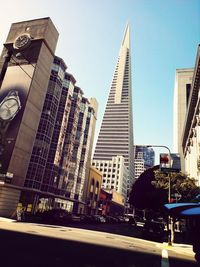 Low angle view of modern buildings