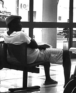 Woman sitting on bench