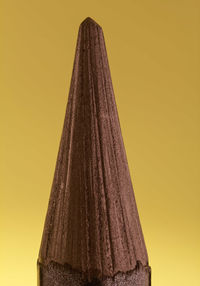 Close-up of chocolate over white background