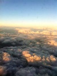 Aerial view of cloudscape