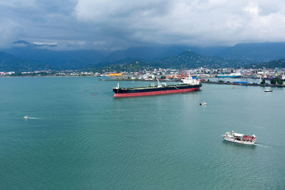 Sea port. the large industrial port