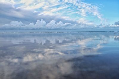 Reflection of clouds in sea