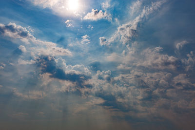 Low angle view of clouds in sky