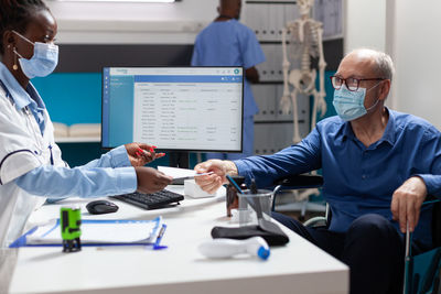 Doctor working at clinic