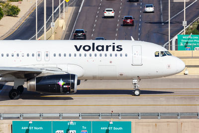 View of airplane at airport