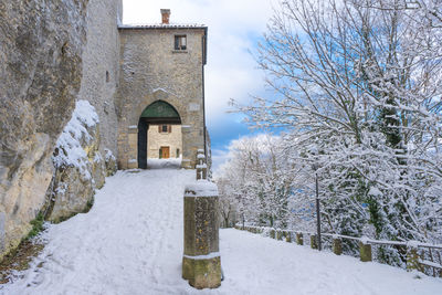 The old entrance in the old village of san marino