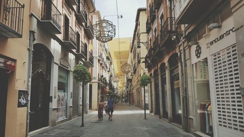 Narrow street in city