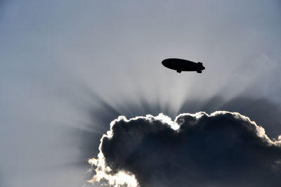 Airship and clouds