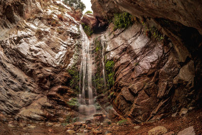 Scenic view of waterfall