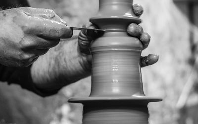 Close-up of man working