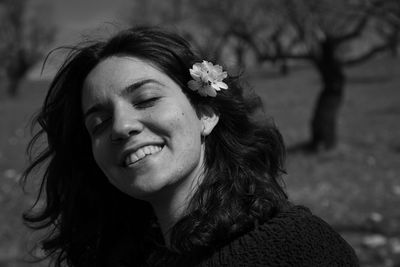 Portrait of a smiling young woman