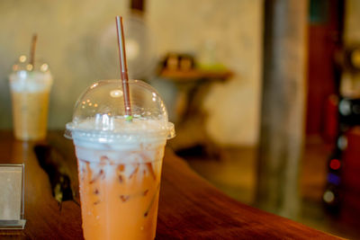 Close-up of drink on table