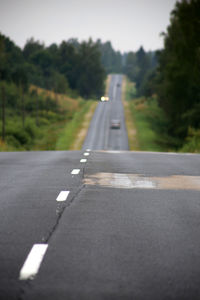 Road passing through country road