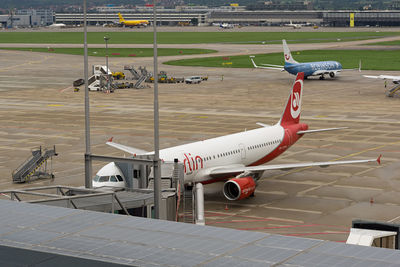 Airplane on airport runway