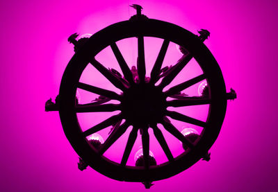 Silhouette of ferris wheel