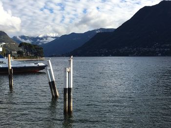 Scenic view of lake against mountains