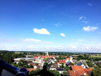 Aerial view of blue sky